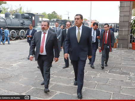 Respalda gobernador de Puebla las obras ferroviarias de López Obrador