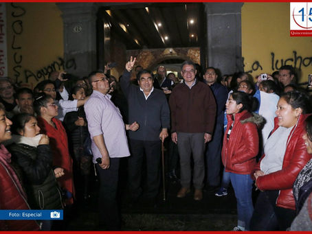 Cede Barbosa ante presiones de normalistas