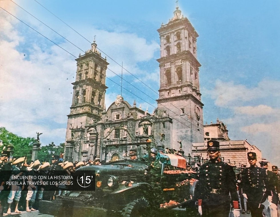 Recibimiento de los restos del General Ignacio Zaragoza en la ciudad de Puebla.