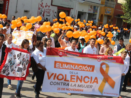 Encabeza alcalde de Quecholac marcha contra la violencia de género