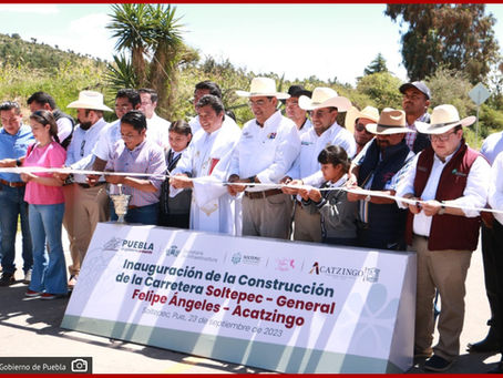Gobierno estatal inaugura carretera Soltepec, Felipe Ángeles y Acatzingo