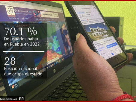 Puebla, por debajo de la media nacional en conexión a Internet