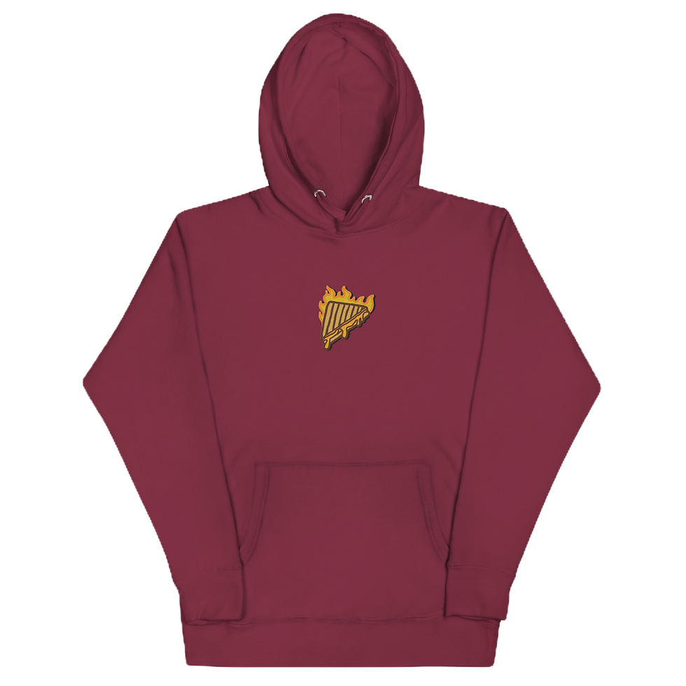 Thumbnail: Flaming Grilled Cheese Hoodie - Embroidered Design