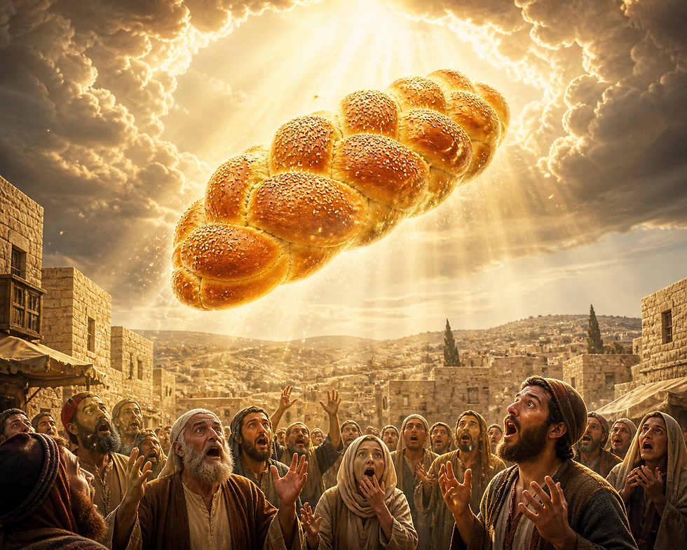 Pão do escândalo. Yeshua se compara com o Pão que desceu do céu.