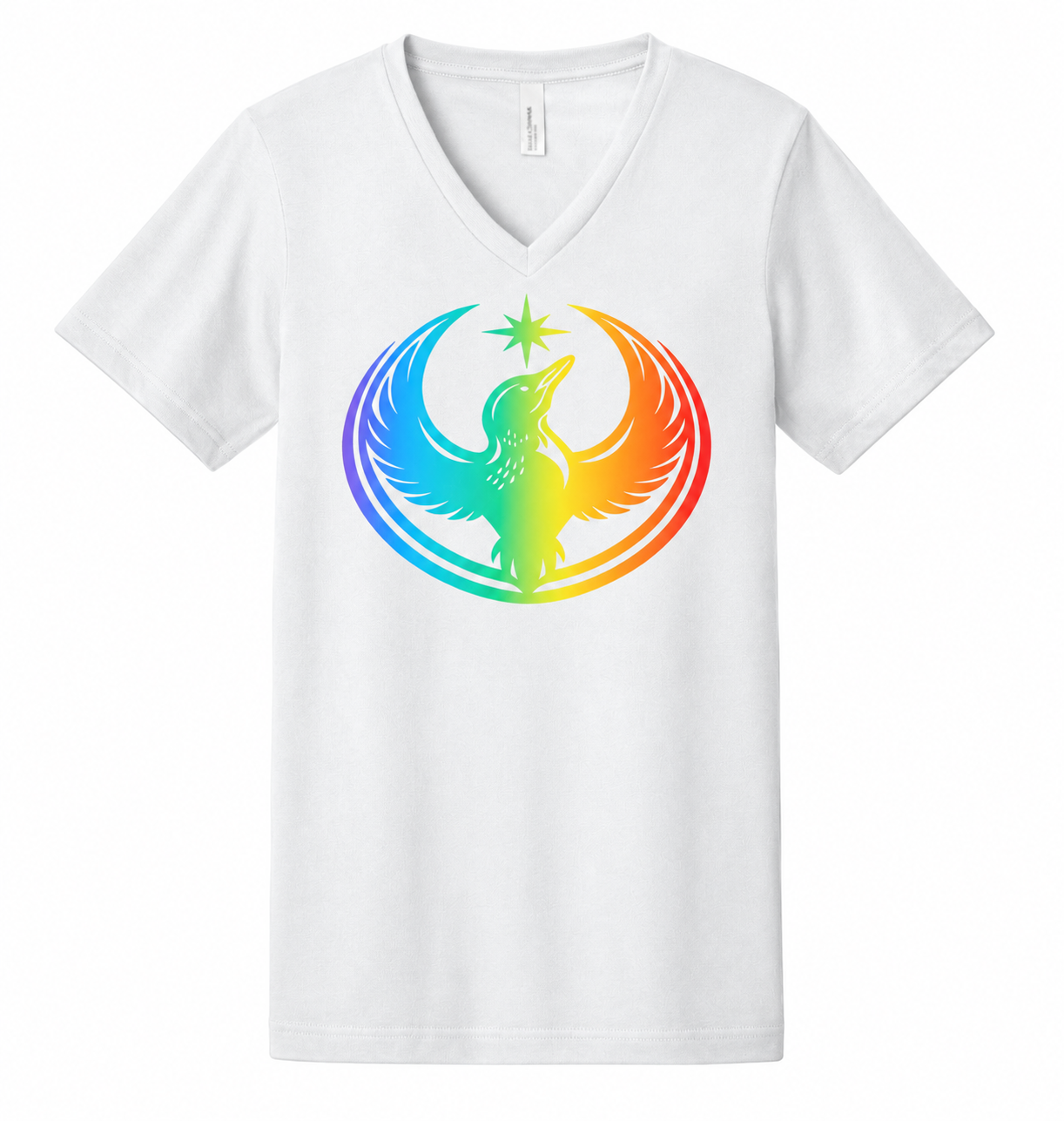 Pride Rebel Loon Women's V-Neck T-Shirt in white