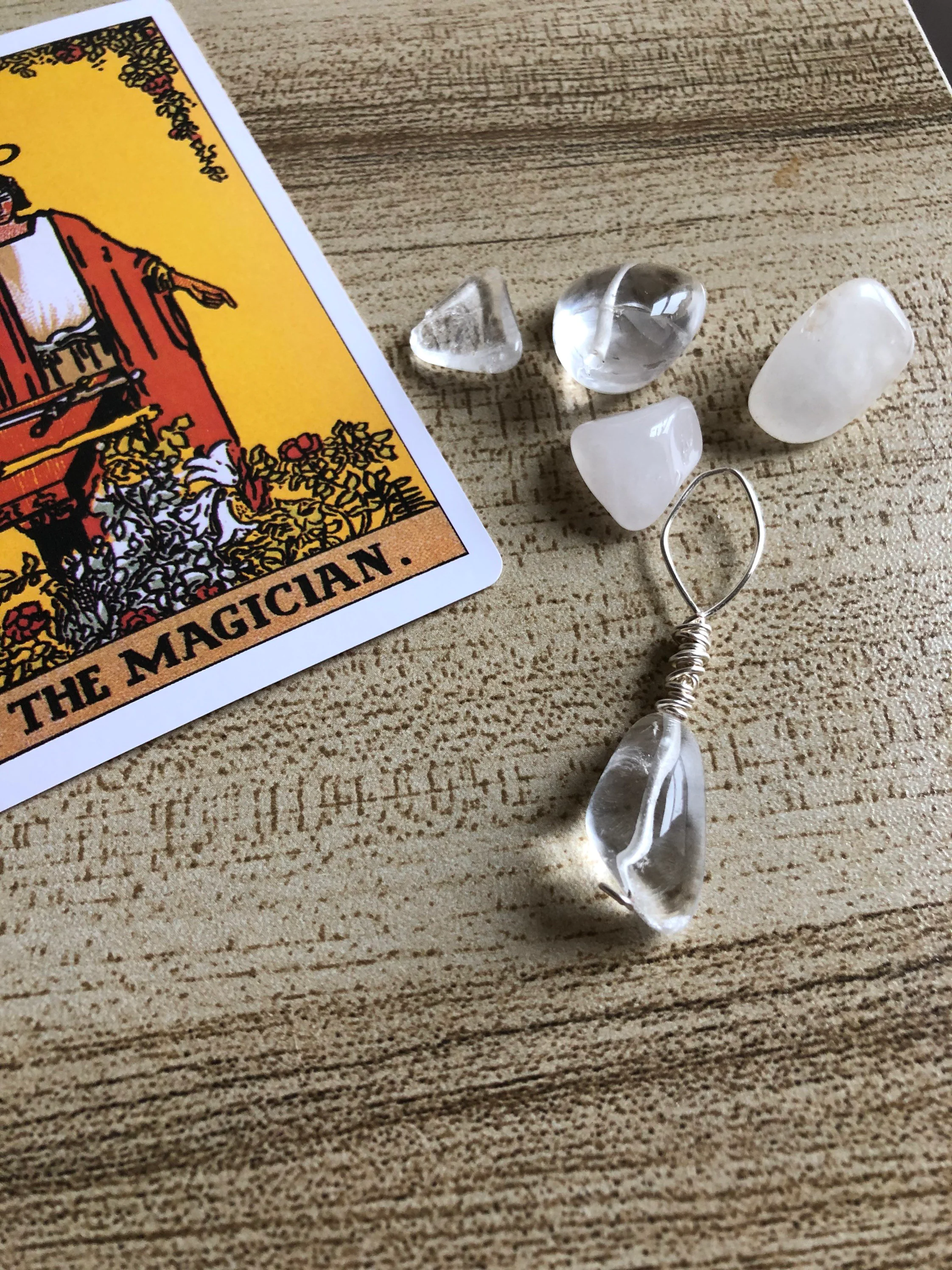 Clear Quartz Necklace in Silver