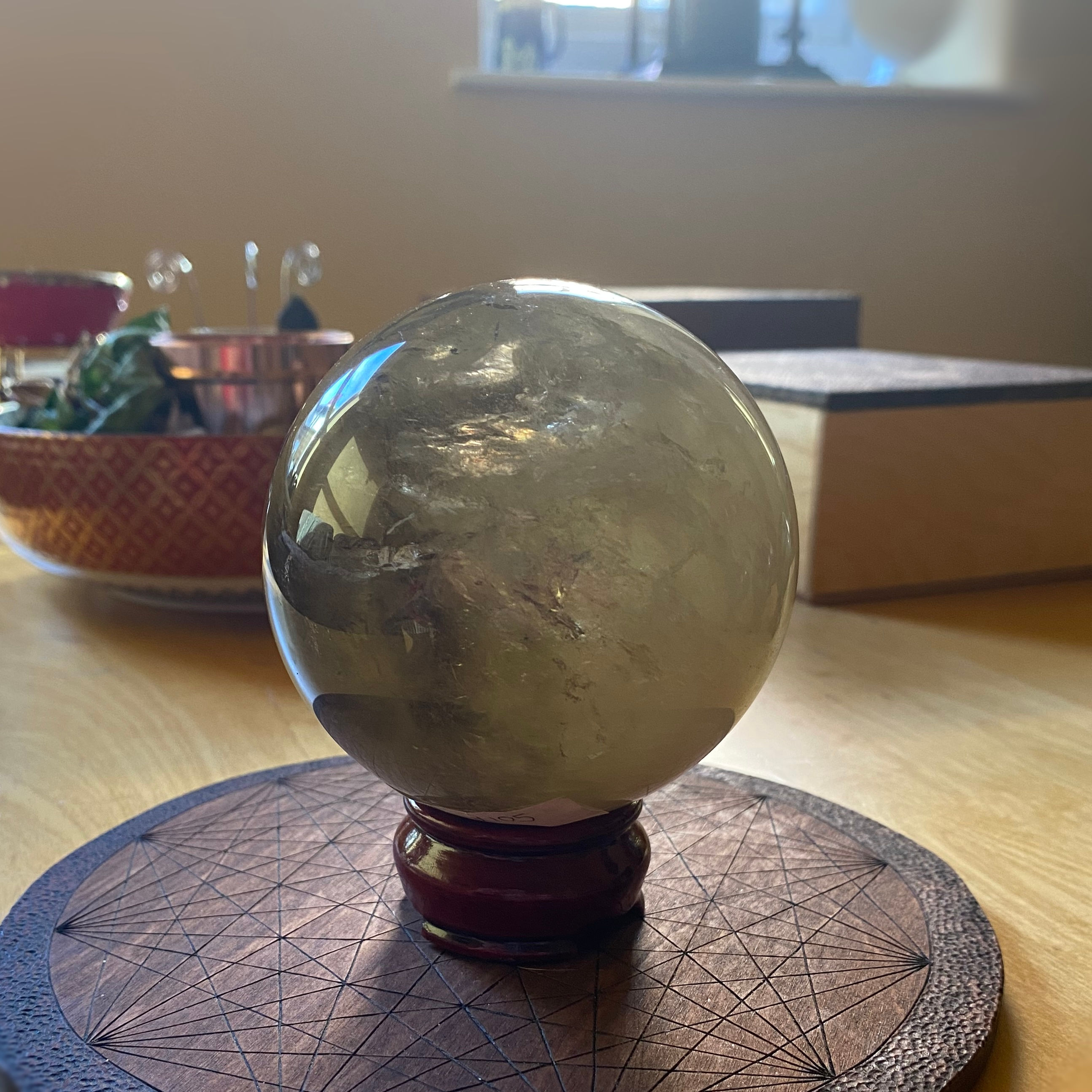 Large Smoky Quartz Sphere
