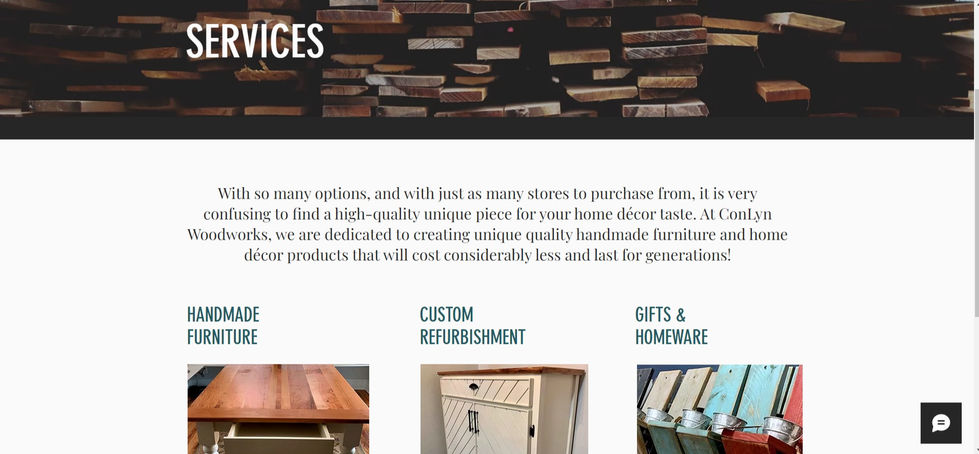 Service Page for Conlyn Wood Works
