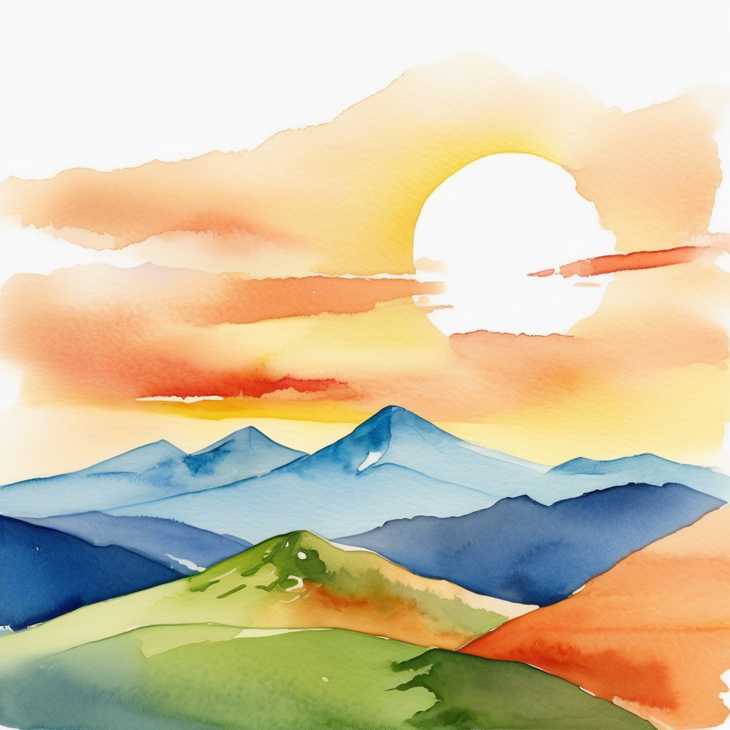 Sunset Over Mountains