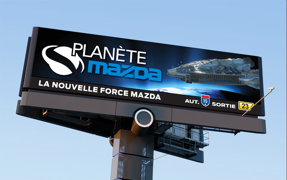 Automobile billboard design.