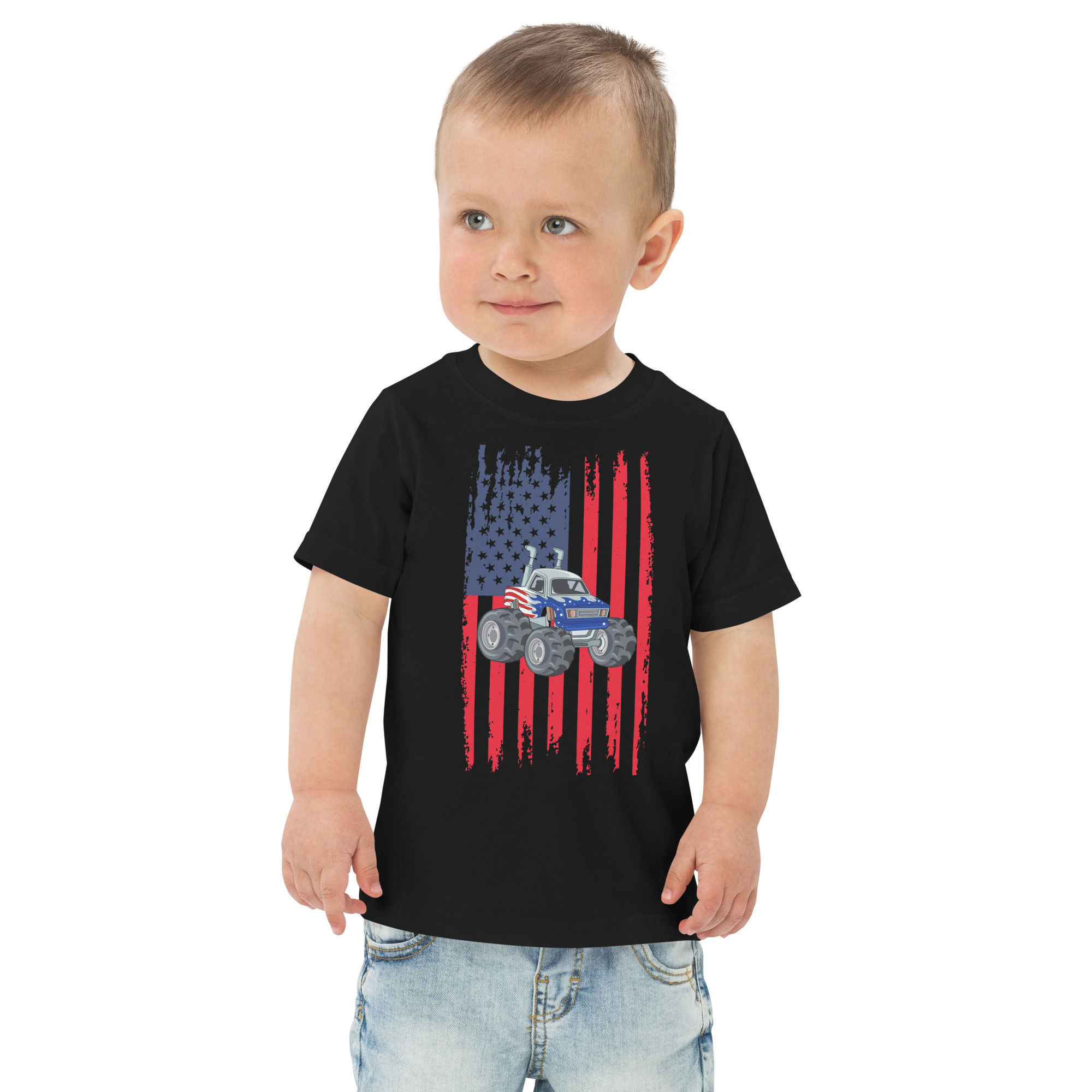 Patriotic Monster Truck Toddler T-Shirt