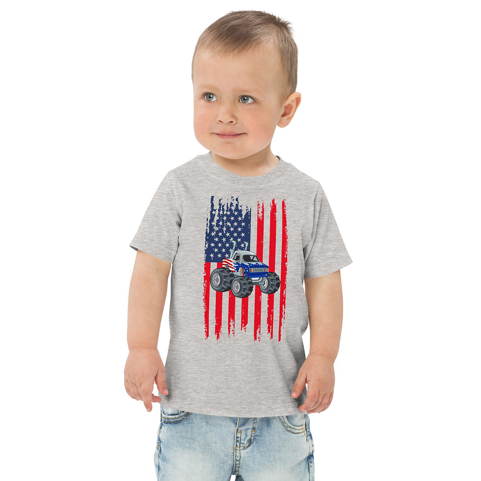 Thumbnail: Patriotic Monster Truck Toddler T-Shirt