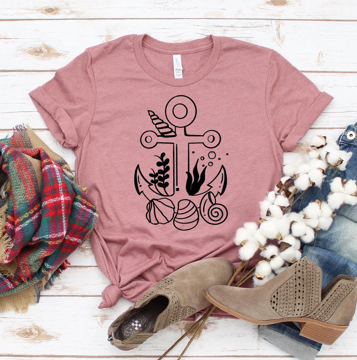 Anchor With Seashells T-Shirt