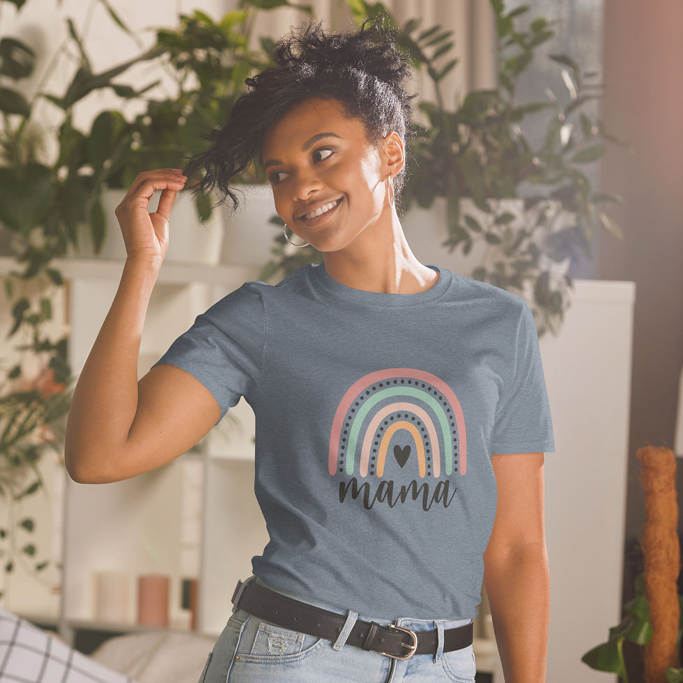 Thumbnail: Boho Rainbow Mama Shirt Short-Sleeve Unisex T-Shirt
