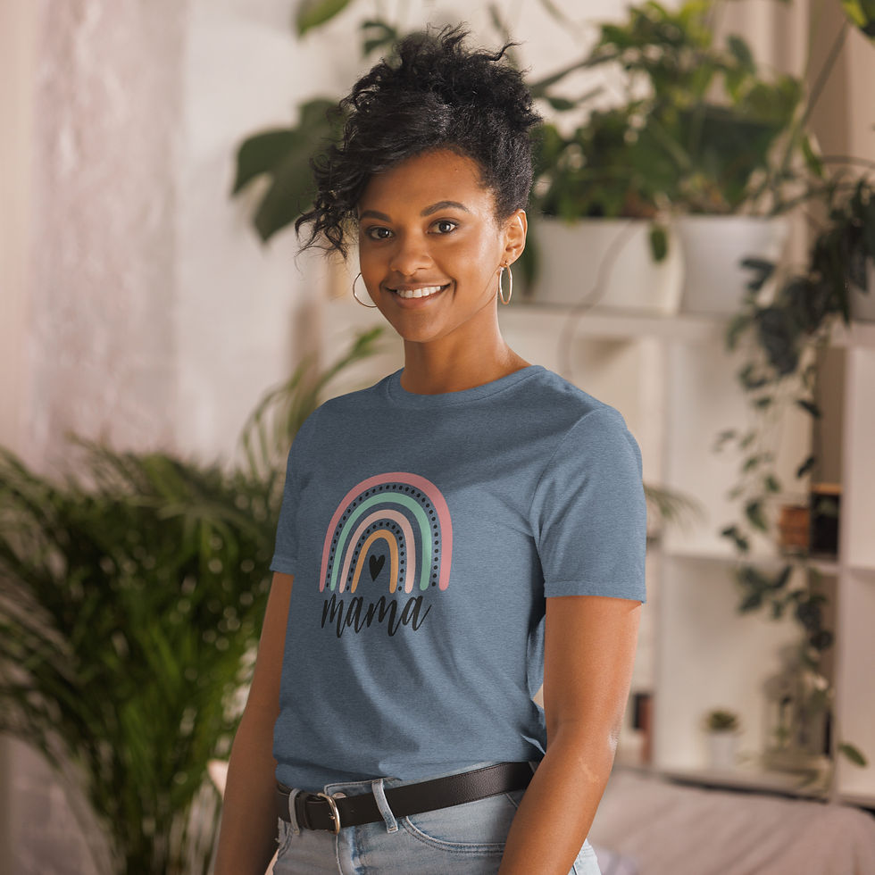 Thumbnail: Boho Rainbow Mama Shirt Short-Sleeve Unisex T-Shirt