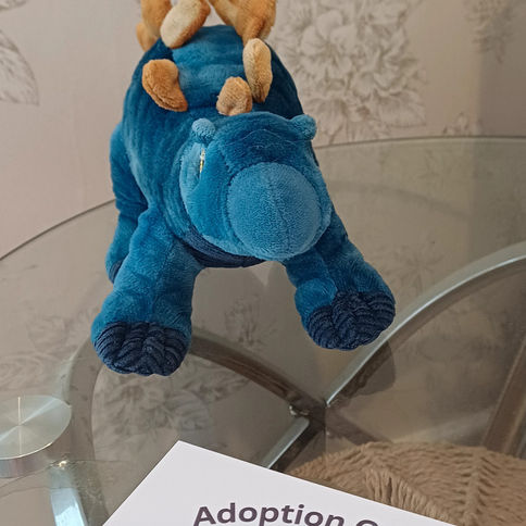Adopt a plush - keel blue dinosaur