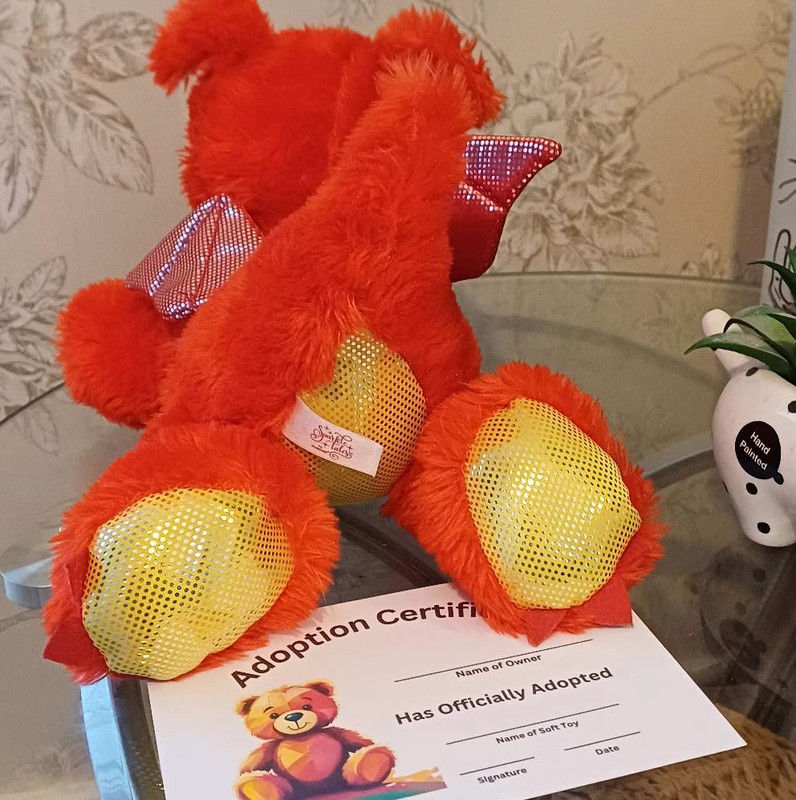 Adopt a Plush Aurora Red Dragon