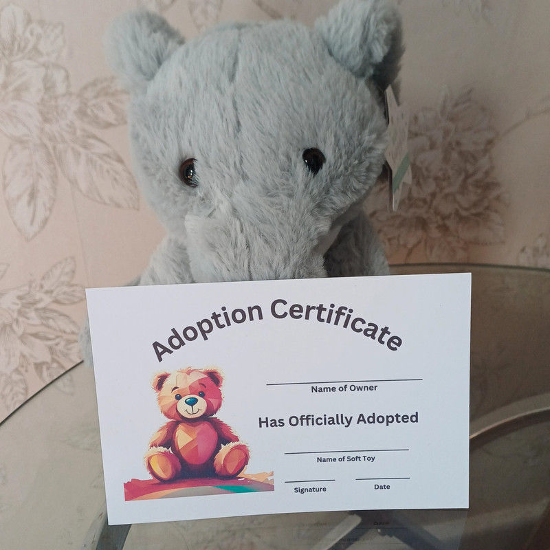 Adopt a plush - lovely elephant soft toy