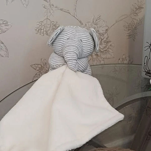 Adopt a plush - baby soft toy elephant with blanket