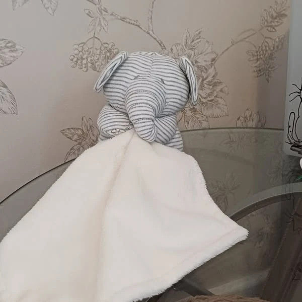 Adopt a plush - baby soft toy elephant with blanket