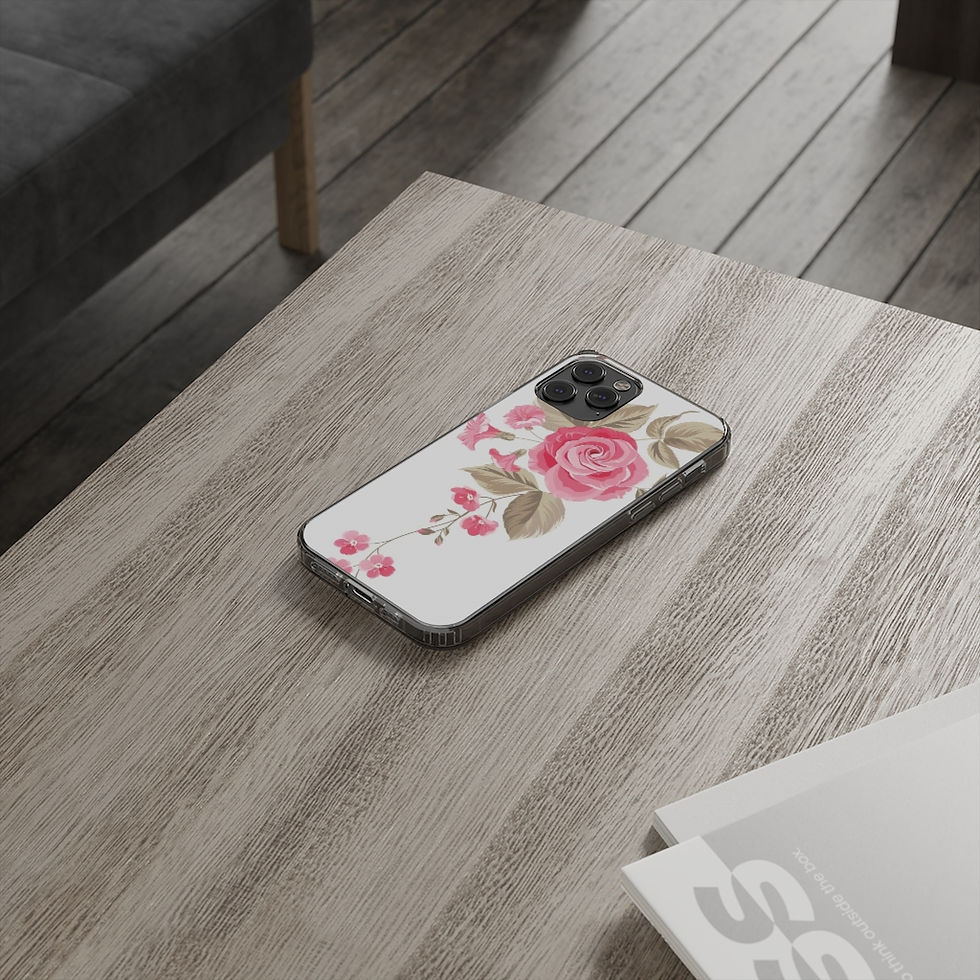 Thumbnail: pink pretty flower Clear Cases