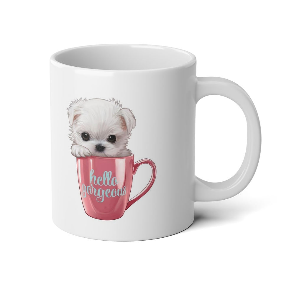 Thumbnail: cute dog Jumbo Mug, 