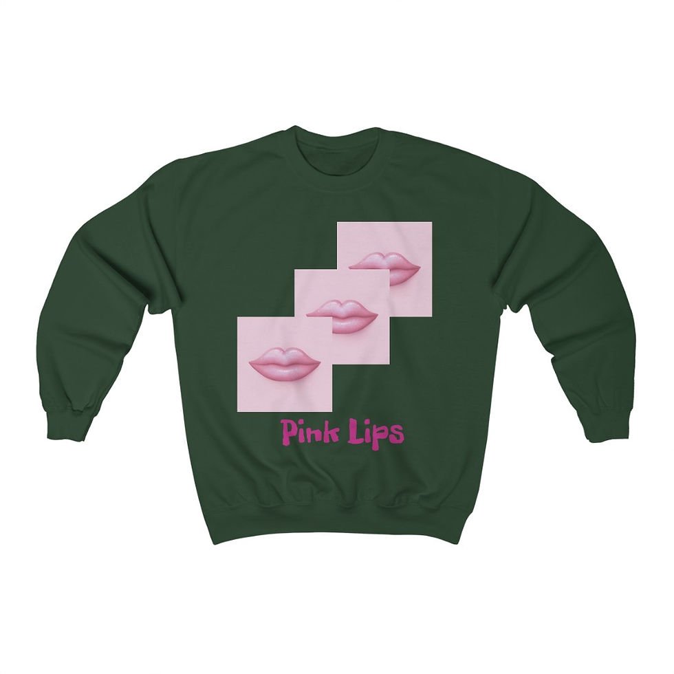 Thumbnail: Pink lips girls/boys Crewneck Sweatshirt