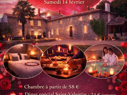 soirée st valentin au domaine de la Clartière. Le Logis de la Clartière à Falleron en Vendée