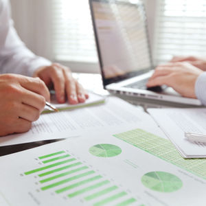 Investor reviewing financial portfolio
