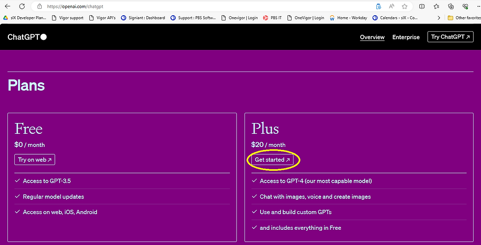 ChatGPT Plus Subscription