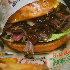 pulled pork on a bun