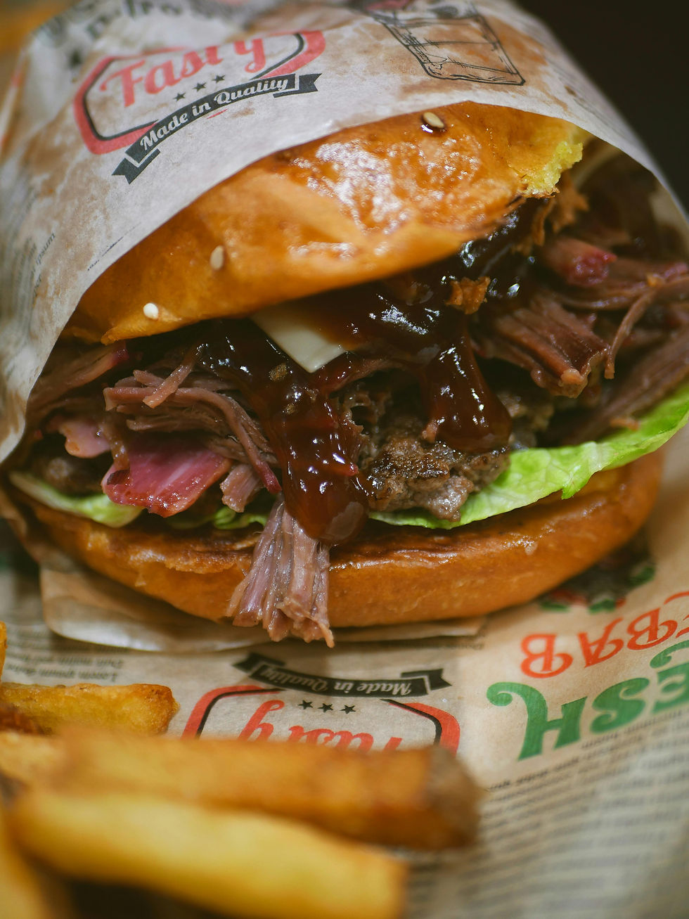 pulled pork on a bun
