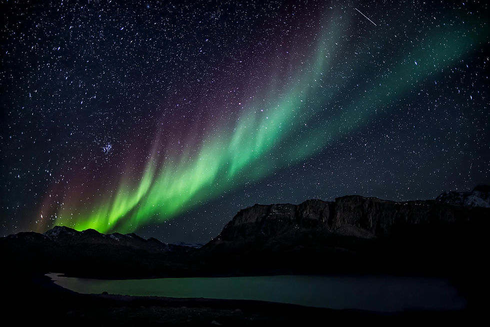 The aurora beneath the stars: a visual reminder that we are both grounded and cosmic—entangled with the universe in beauty, mystery, and light.