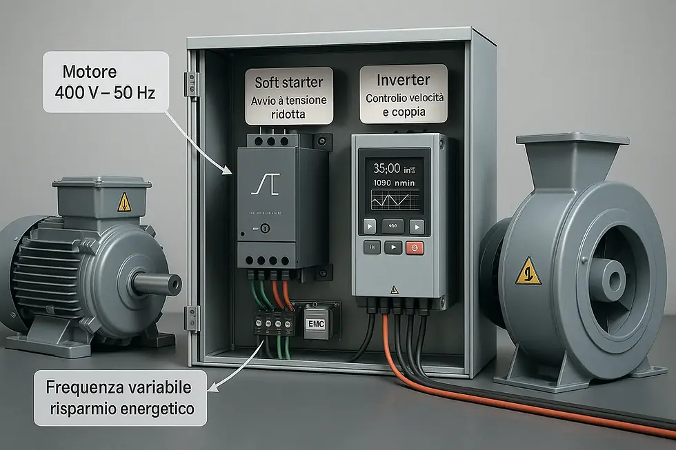 Inverter e soft starter: guida completa alla gestione dei motori e all’avviamento controllato