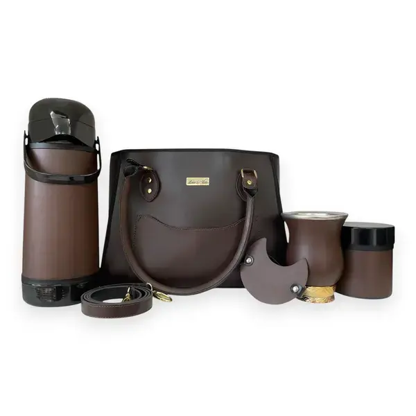 Kit Elegance MARROM - ouro