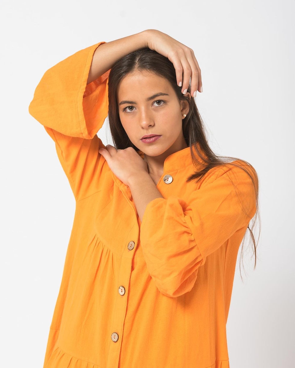 Miniatura: Camisola vestido volados MALVA en tussor (sin cambio)