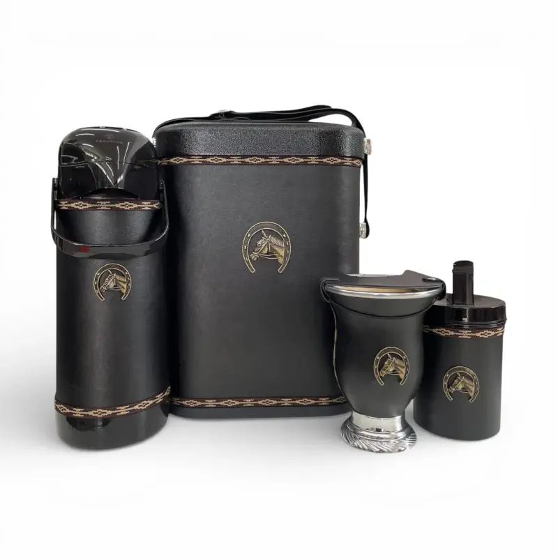 Kit fechado PRETO (com pote dosador) - CAVALO E FERRADURA