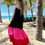 Miniatura: Vestido SPAIN negro + fucsia + rojo con lurex