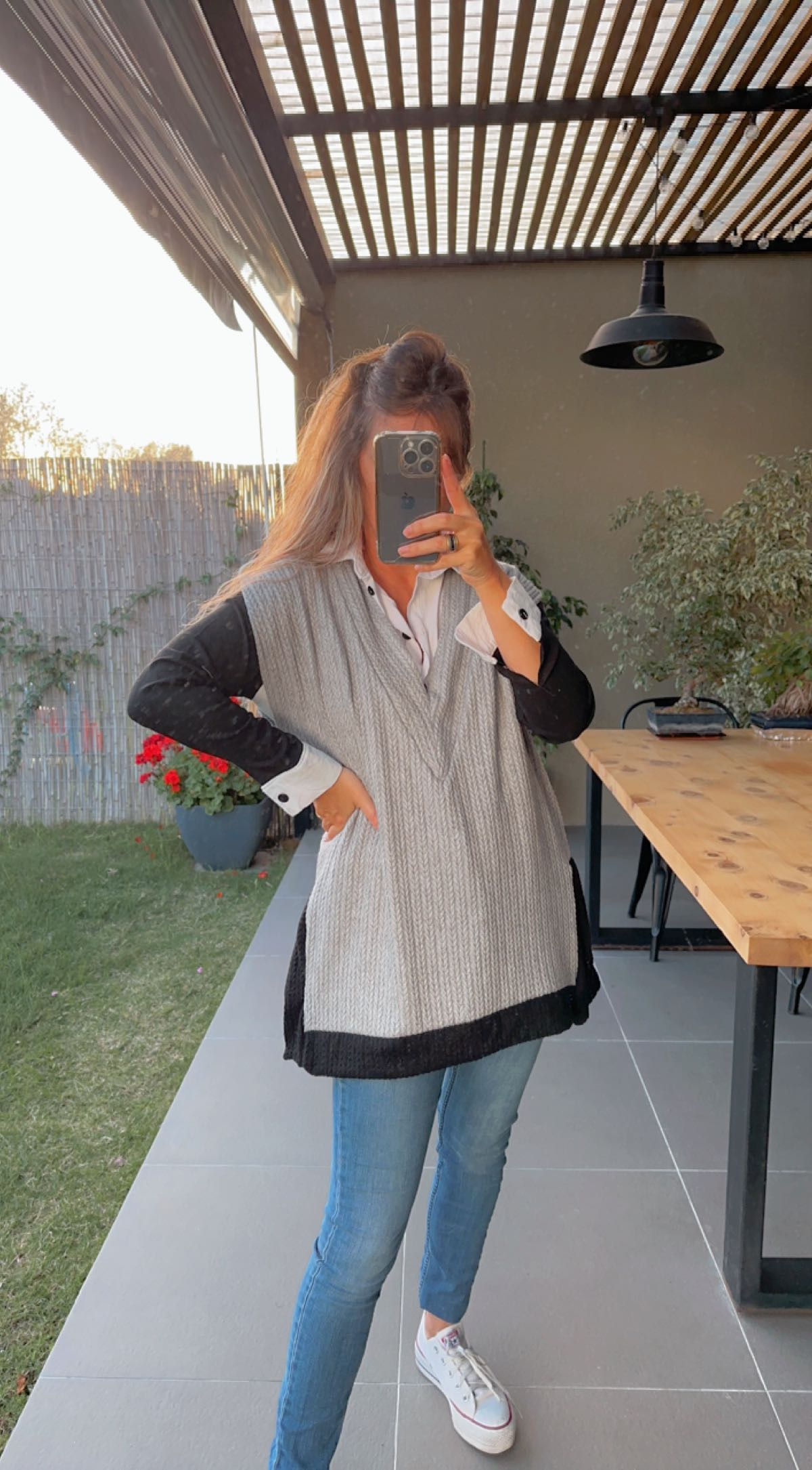 Chaleco gris & negro (sin cambio)