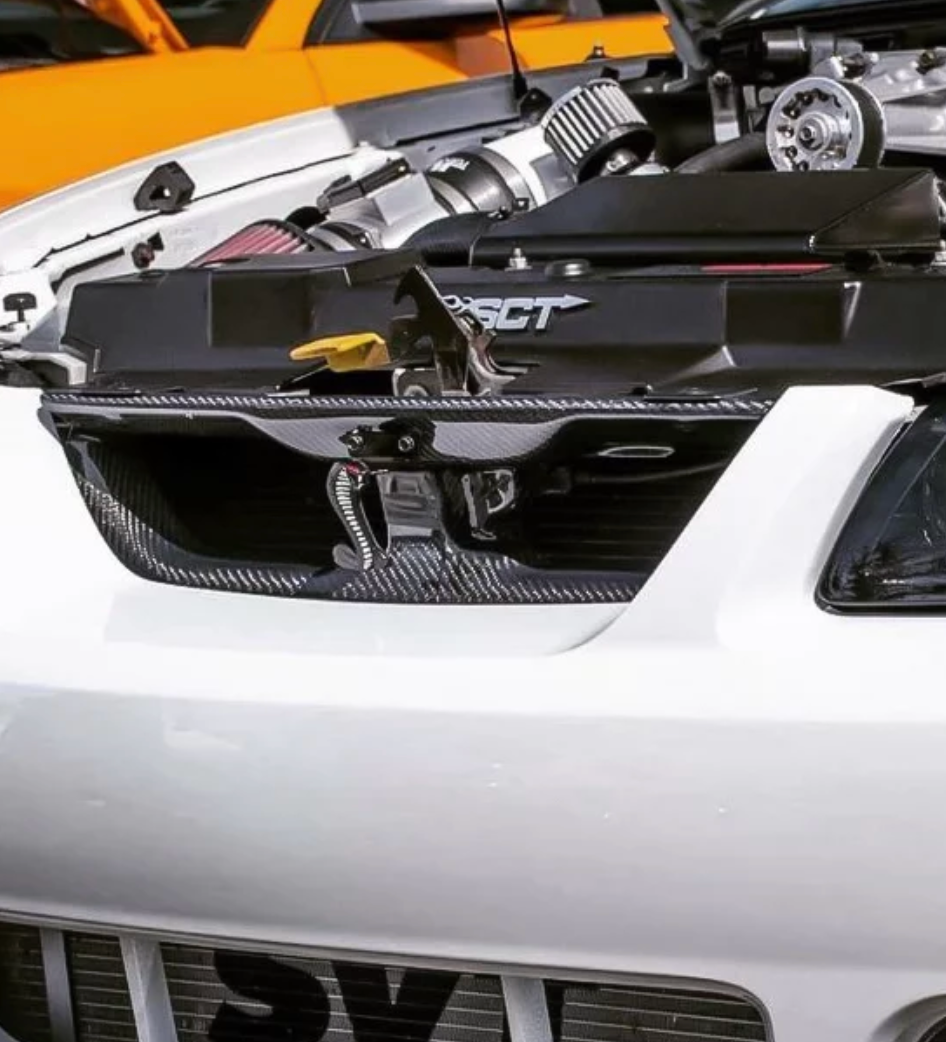 Thumbnail: Mustang Mach 1 Carbon Fiber Grille Delete Molding (99-04 GT, V6)