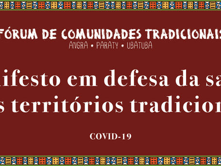 Manifesto em defesa da saúde dos territórios tradicionais