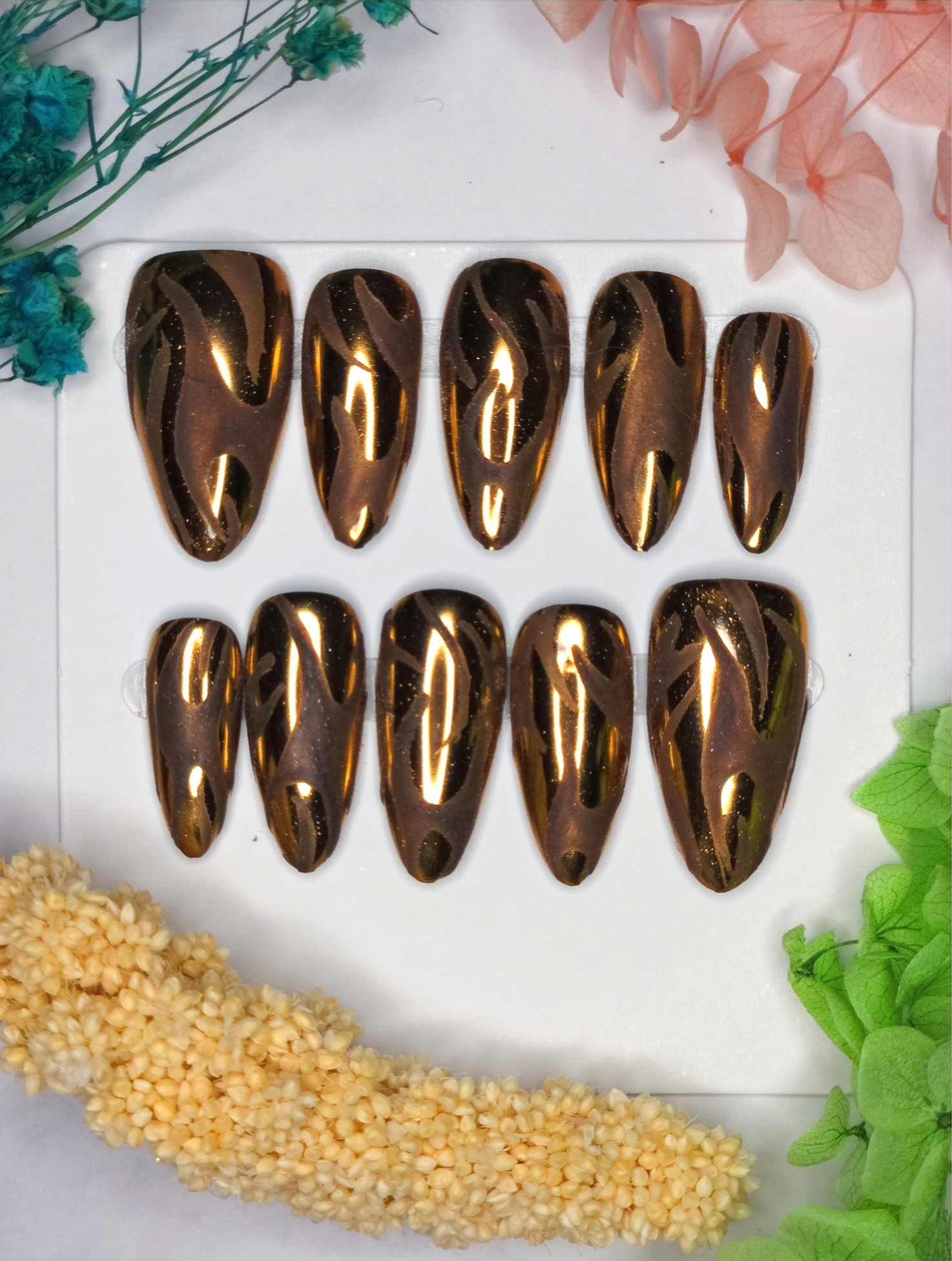 Abstract Gold Chrome