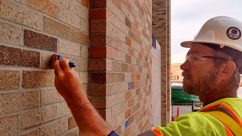 Staining brick
