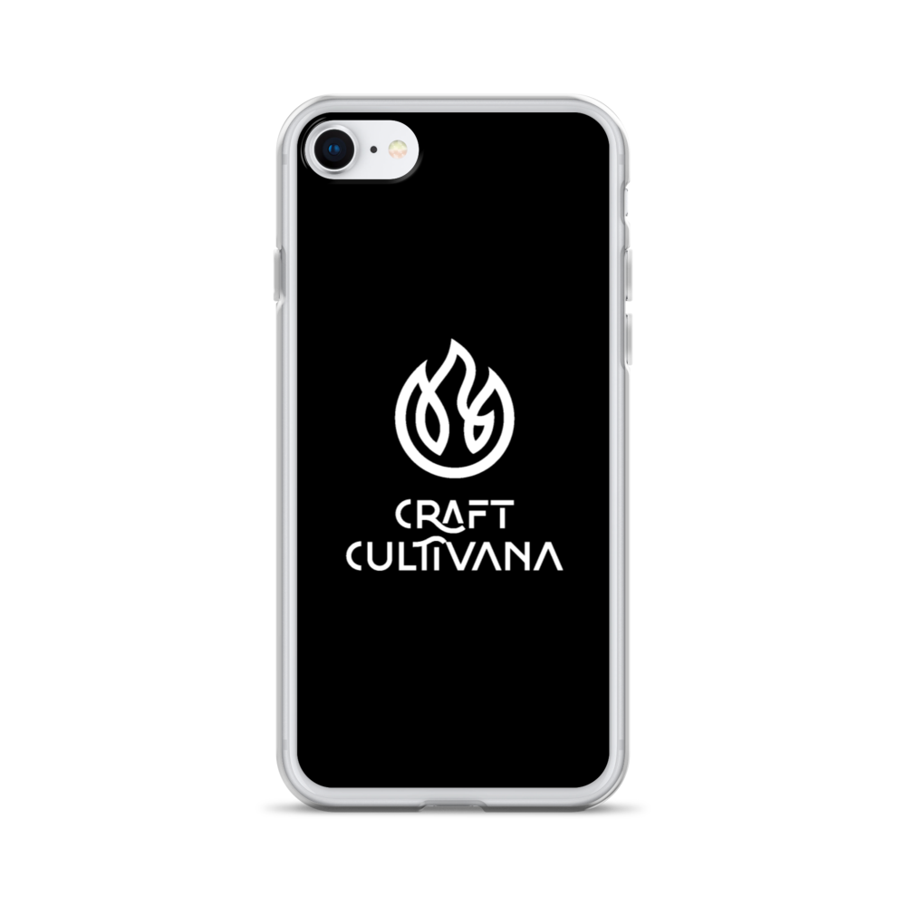 iPhone Case Black Background White CC Logo