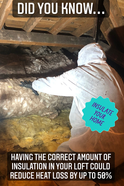 handyman installing loft insulation ar a property in Radlett, Hertfordshire