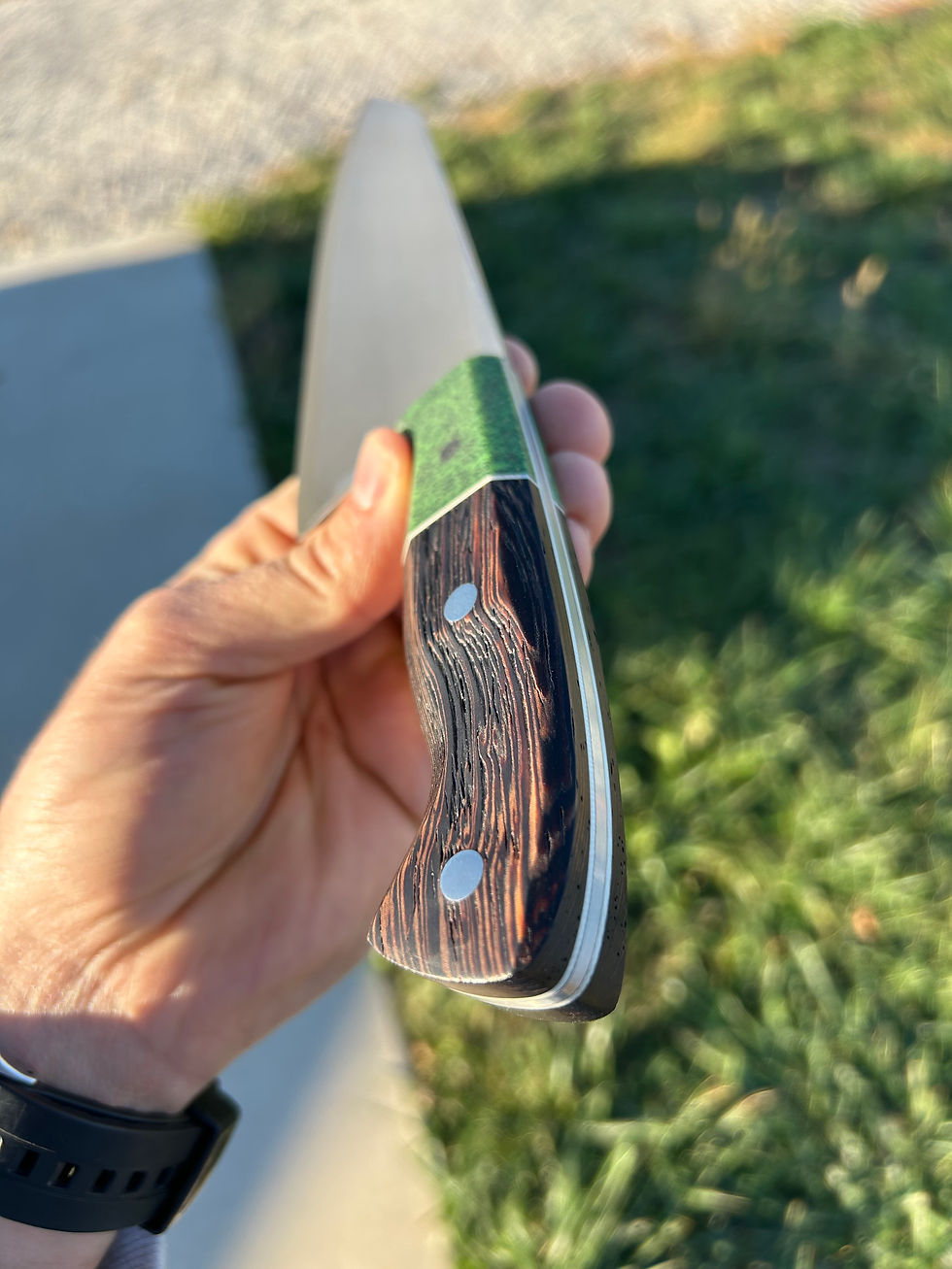 Green Grip-Tec, Wenge, white spacers
