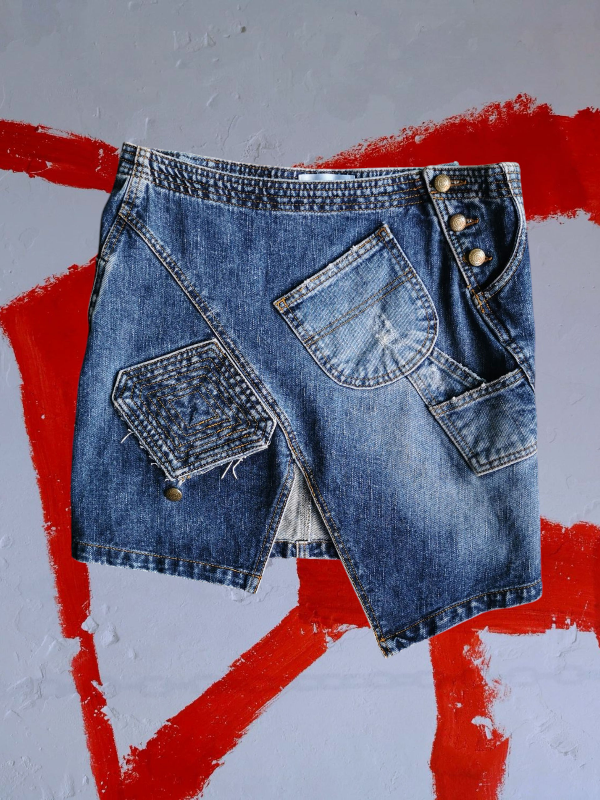 JUPE ASYMÉTRIQUE JEAN