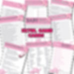 Pink Baby Elephant Baby Shower Game Cards Set of 9 Digital File