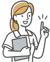 自己導尿の方法を説明する看護師