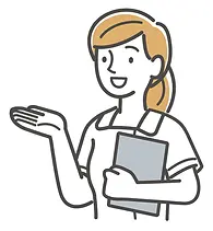 説明する看護師